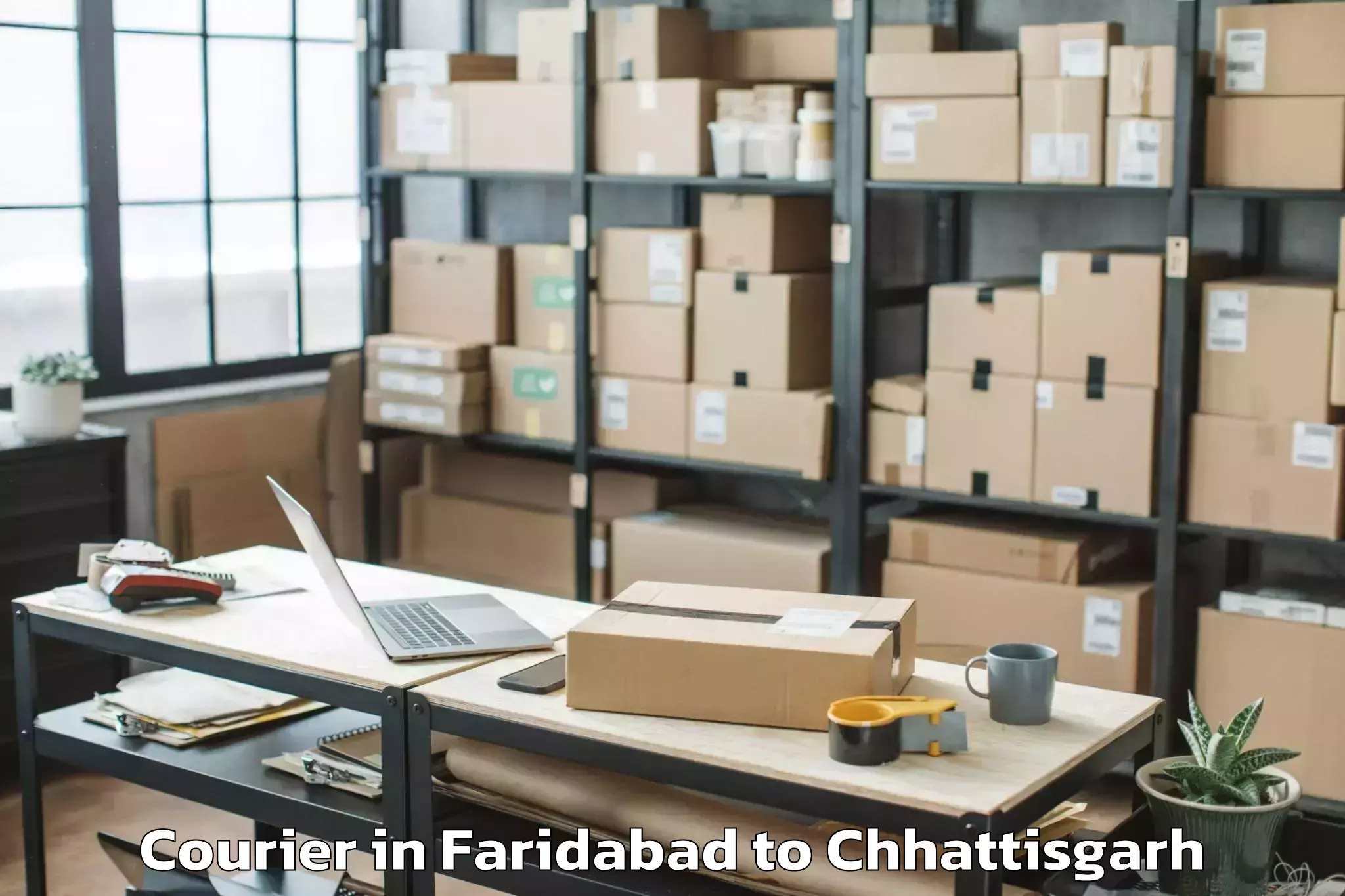 Hassle-Free Faridabad to Icfai University Raipur Durg Courier